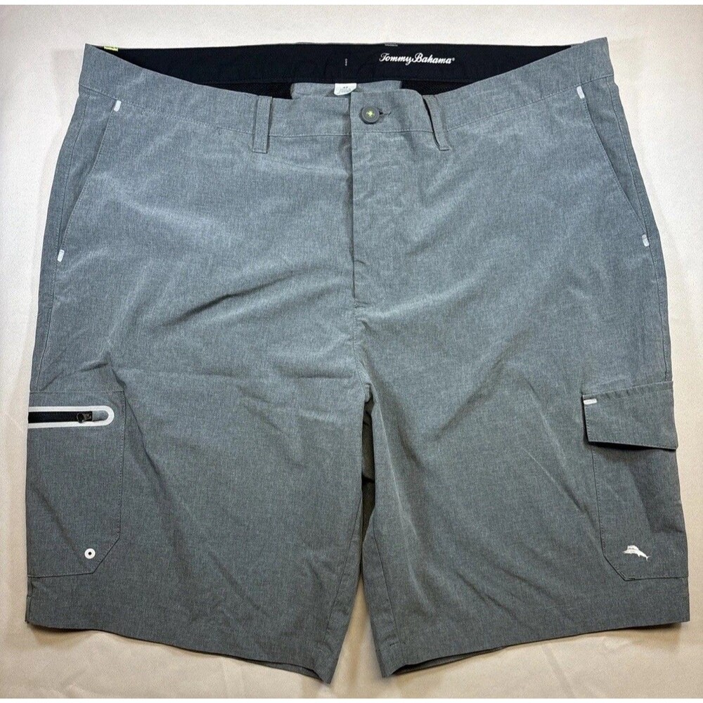 Tommy Bahama Cargo Shorts Mens 42 Gray IslandZone 10” Performance Utility Wear